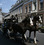 800200 Afbeelding van een paardenkoets in de Domstraat te Utrecht.